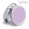 Fashion Medicine Pill Case, Round 3 Compartment Pill Box, Cute Travel Pill Case, Decorative Portable Organizer for Pocket Light Purple view 2