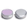 Fashion Medicine Pill Case, Round 3 Compartment Pill Box, Cute Travel Pill Case, Decorative Portable Organizer for Pocket Light Purple view 3