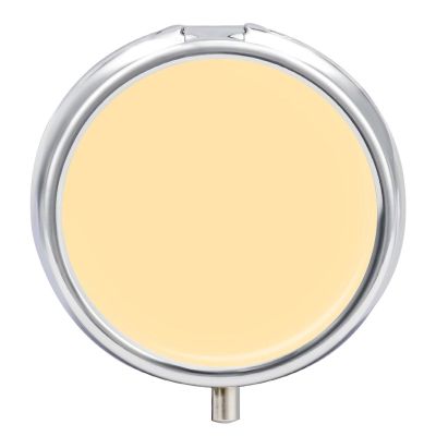 Fashion Medicine Pill Case, Round 3 Compartment Pill Box, Cute Travel Pill Case, Decorative Portable Organizer for Pocket Yellow