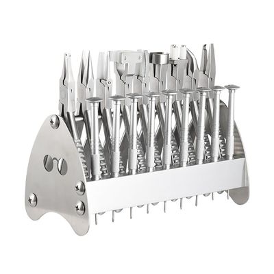 19-Piece Stainless Steel Glasses Repair Set - Optical Pliers Tool Kit with Screwdrivers and Non-Slip Grip