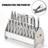 19-Piece Stainless Steel Glasses Repair Set - Optical Pliers Tool Kit with Screwdrivers and Non-Slip Grip view 2