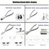 19-Piece Stainless Steel Glasses Repair Set - Optical Pliers Tool Kit with Screwdrivers and Non-Slip Grip view 3
