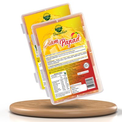 Danodia Foods Mango Jelly Bites, Ripe Mango Fruit Leather Style Snack, Soft Chewy Thin Rectangle Sheets, Aam Papad, Sweet Fruity Ready to Eat Treat, 150g (5.29 oz)