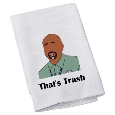 LEVLO Elementary Squad Black School Kitchen Towel That's Trash Kitchen Decor Dish Towel Teacher Appreciation Gift (Trash)