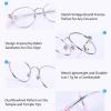 Firmoo Elegant Reading Glasses for Women Blue Light Blocking Metal Frame with Bow, Anti Glare, 0.5 to 3.0 Magnification, Lightweight (Gold, Silver, Black) view 4