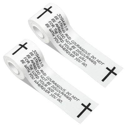 2Pcs Christian Cross Athletic Sports Wrap Tape 2in x 23ft Jesus Cotton Zinc Oxied White Wrist Tape for Tennis Baseball Soccer Boxing, Christian Gifts for Men Women