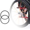 Wheelchair Push Rim Covers, 24 Inch/22 Inch Wheelchair Push Ring Cover, 1pair Non-Slip Wear-Resistant Rear Wheel Sports Wheelchair Rubber Cover, Improve Grip and Traction,Black,22in view 1