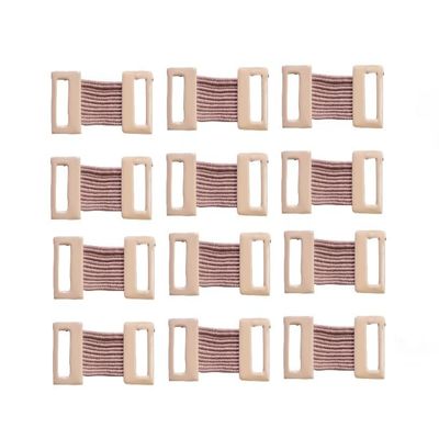 10Pcs Brown Bandage Clips, Elastic Bandage Wrap Stretch Metal Clips Replaceable Wrap Clips Replacement Fastener Fixation Clamps Hooks for Various Types Bandages, Adhesive Bandages, First Aid