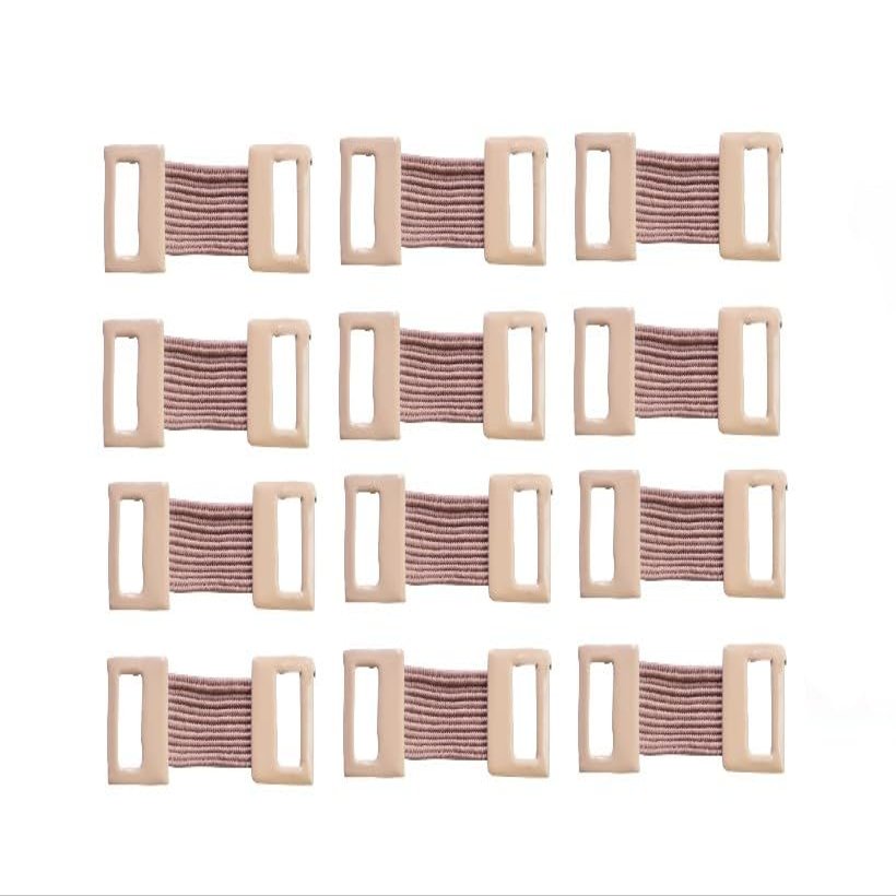 10Pcs Brown Bandage Clips, Elastic Bandage Wrap Stretch Metal Clips Replaceable Wrap Clips Replacement Fastener Fixation Clamps Hooks for Various Types Bandages, Adhesive Bandages, First Aid