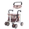 4-Wheel Folding Rollator Walker for Seniors, Aluminum Mobility Walking Aid with Adjustable Seat, Lightweight view 1