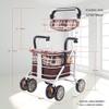 4-Wheel Folding Rollator Walker for Seniors, Aluminum Mobility Walking Aid with Adjustable Seat, Lightweight view 2