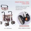 4-Wheel Folding Rollator Walker for Seniors, Aluminum Mobility Walking Aid with Adjustable Seat, Lightweight view 3