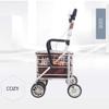 4-Wheel Folding Rollator Walker for Seniors, Aluminum Mobility Walking Aid with Adjustable Seat, Lightweight view 4