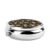Roud Pill Case Pill Box with Mirror Pocket 3 Compartment Medicine Vitamin Fish Oil and Supplement Storage (Humming Bird Tropical) view 3