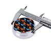 Pill Case Water Ice Fire Flame Bird Black Roud Pillbox with Mirror 3 Compartment Small Pill Case for Purse or Pocket Travel Gifts view 4
