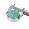 Golden Doodle Floral Dog Round Silver Pill Box with Mirror Pocket Medicine Tablet Holder Organizer Case view 4