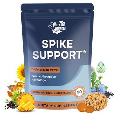 Atherionyxora Spike Detox Nattokinase Supplement 10,000 FU with Serrapeptase 18,000 SPU & Bromelain 800 GDU 3-in-1 Systemic Multi-Enzyme Formula for Heart - 90 Tablets