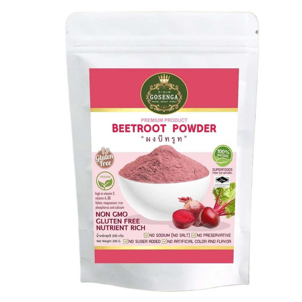 (Pack of 2) 100% Pure Beetroot Powder - All-Natural Superfood & Vibrant Food Coloring - Vegan, Gluten-Free & Non-GMO 200g