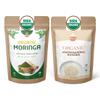 Organic Moringa & Ashwagandha Powder Bundle 1 lb (454g) Each USDA Organic Herbal Superfood Adaptogens for Energy, Stress Relief, Focus, Immune Support Vegan, Non-GMO Supplement for Daily Use view 1