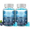 Healtionist 2 Pack 8000MG Creatine HMB Monohydrate Gummies for Men & Women,L-Carnitine, L-Taurine & Vitamin B6 12, 180 Blueberry Flavor Counts Supplement Gummies (60-Day Supply) view 1