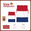 YKJJFVZ Dutch Flag Print Medium Size Drawstring Gift Bags Jewelry Pouches For Candy Wedding Favors Christmas view 4