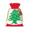 YKJJFVZ Flag Of Lebanon Print Medium Size Drawstring Gift Bags Jewelry Pouches For Candy Wedding Favors Christmas view 1