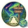 Leafence AA Sobriety Coin The Path Sober Coin One Day at a Time AA Medallion Inspiring Sobriety Token for AA Recovery Milestones (The Sober Path, 2 Years) view 1