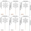 24 PCS Snowflake Cupcake Toppers Frozen Snowflake Cupcake Picks Winter Wonderland Cake Decorations for Christmas Winter Frozen Theme Baby Shower Birthday Party Cake Decorations Supplies Silver view 2