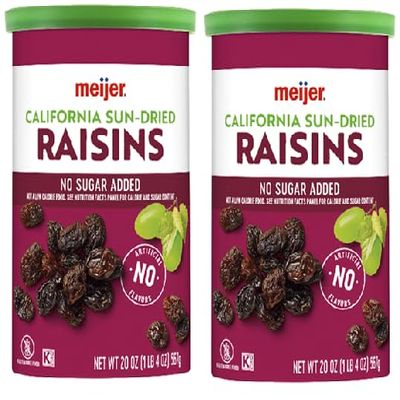 California Sun Dried Raisins No Sugar Addes (Pack of 2, 20 oz. each)