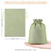 Yatihugy 50 PCSCustom Burlap Gift Bags witth Wreath,Personalized Monogram Alphabet Christmas Gift Bag Pouch Customized Burlap Sack Bags for Festival Household Party Favors Jewelry view 4