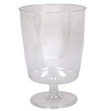 2 oz Clear Plastic Footed Wine Glasses Mini Disposable Wine Cups for Tastings, Weddings, Parties, Catering, Cocktails, and Special Events (20)