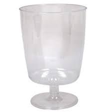 2 oz Clear Plastic Footed Wine Glasses Mini Disposable Wine Cups for Tastings, Weddings, Parties, Catering, Cocktails, and Special Events (20)