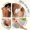Scienlodic 4 Pcs Gua Sha Massage Tools for Face & Body (White, Resin) - Guasha Scraping Tool for Jawline Contouring, Puffiness Reduction, Neck, Back, Legs & Muscle Relaxation view 4
