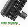 2-pcs XL Weekly Pill Organizer, 2-a-Day, 7-Day Pill Organiser, Single-Sided Opening for Easy Access, Black Privacy-Protected AM/PM Pill Storage for Vitamins, medications, Supplements, and Fish Oil view 2