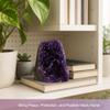 Amethyst Crystal Cluster Geode Natural Crystals and Healing Stones for Meditation, Energy Healing & Spiritual Healing Elegant Crystal Decor & Crystal Gifts (501-600 gram) view 4