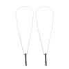Anxiety Relief Necklace 2 Pack | Stainless Steel Breathing Exercise Device for Stress & Mindfulness | Soothing Calming Tool for Office/Car/Outdoor Use | Whistle Pendant Design view 1