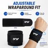 Athletic Wrist Sweatband, Black, Sports Support Band view 4
