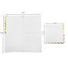 100 Sheets 5 x 5 Inch Solid Color Paper Cocktail Napkins Elegant Beverage Napkins Wedding Reception Dessert Napkin Decorative Birthday Party Napkin with Golden Scalloped Edges White view 3