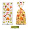 50Pcs Fall Cellophane Treat Bags Thanksgiving Goodie Bags Plastic Autumn Maple Leaves Pumpkin Pinecone Squirrel Candy Cookies Goodie Bag Falls Leaf Party Favor Gift Bag with Twist Ties (4 Styles) view 3