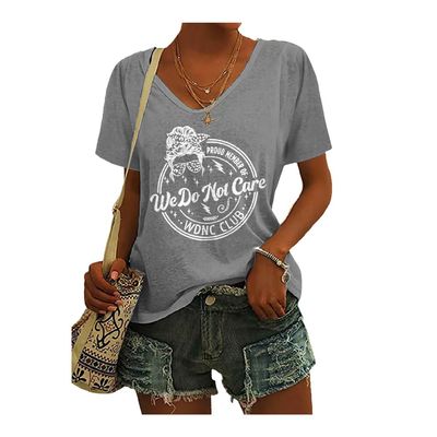 Retro Funny Wdnc Club Menopause Perimenopause Print T-Shirt We Do Not Care Club Tshirt Menopause Perimenopause Shirt Gray
