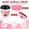 Remerry 250 Pack Winter Christmas Disposable Coffee Cup Paper Sleeves Xmas Santa Holiday Tea Hot Chocolate Cocoa Sleeves for 12oz 16oz Cups (Pink) view 3