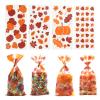 50Pcs Fall Goodie Treat Bags Maple Leaves Cellophane Gift Bag Autumn Pumpkin Candy Foodie Plastic Cello Bags with Twist Ties Maple Leaf for Fall Thanksgiving Theme Party Favor Supplies (4 Styles) view 1
