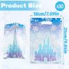 30 PCS Winter Castle Snowflake Party Gift Bags with Handles,Reusable Snack Treat Goody Candy Bag,Christmas Holiday Party Favor Bags for Presents, Birthday & Winter Celebrations view 2