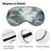 Soft Breathable Sleep Mask Eye Mask with Adjustable Elastic Strap Asian Style Pattern Eye Shade Cover for Night Sleep Travel Nap view 3