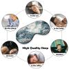 Soft Breathable Sleep Mask Eye Mask with Adjustable Elastic Strap Asian Style Pattern Eye Shade Cover for Night Sleep Travel Nap view 4