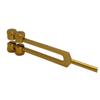 Om Industries 40Hz Weighted Gamma Therapeutics Tuning Fork in Gold Color with Mallet and Velvet Bag view 3