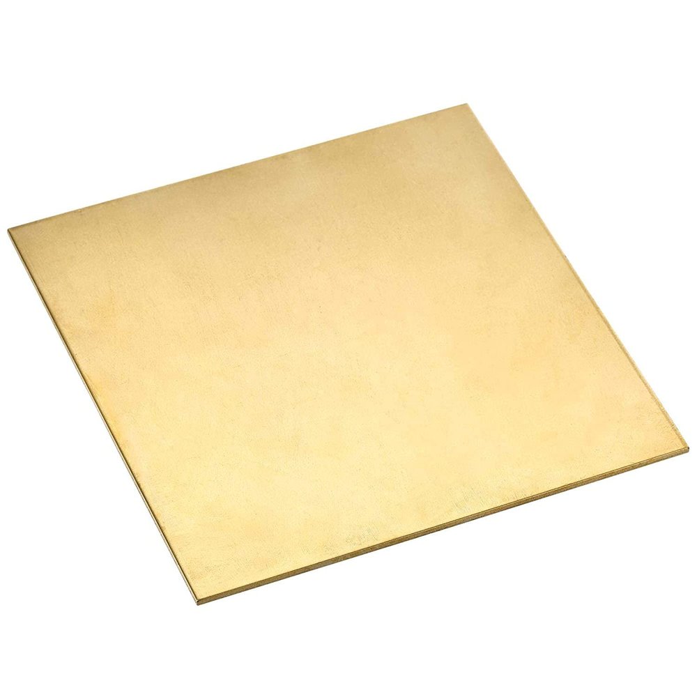 Brass Sheet Plate Brass Sheet Metal Industry DIY Experiment Sheet(1.2 * 150 * 150)