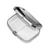 Black and White Beach Pill Box for Pocket or Purse, 2 Compartment Small Pill Case, Portable Travel Pill Organizer Daily Pill Container with Mirror Metal Medicine Case Unique Gift view 2