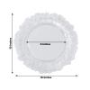 TCF Linen 20 Pack 10 Inch Clear Reef Design Plastic Dinner Plates Elegant Disposable Main Course Plates Stylish Reef Rim Party Tableware for Wedding Reception Banquet Holiday or Catering Events view 3