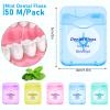 100 Pack Dental Floss Bulk Mint Flavored Floss Travel Oral Care Dental Floss for Teeth and Gum Protection, Each 164 ft/ 50 Meters(Multicolor) view 2